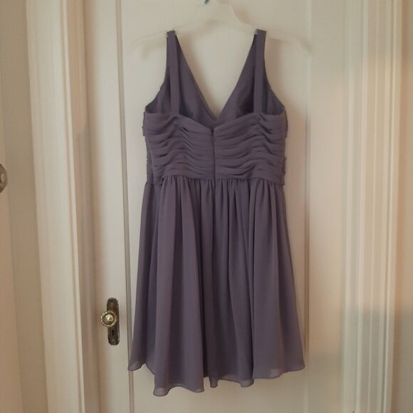 Sz 18 Bill Levkoff Dark Purple Formal Dress 40" total length Prom Bridesmaid - Picture 6 of 14